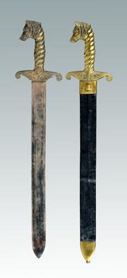 Pair Collins & Co. swords: 24 in.