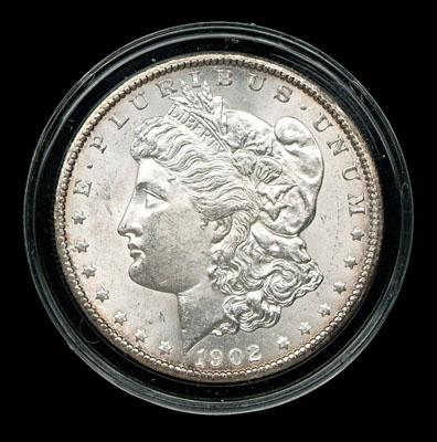 BU 1902-S Morgan silver dollar,