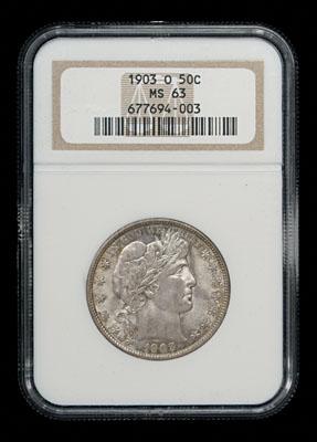 Choice BU 1903 O Barber half dollar  924d3