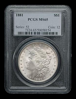 Gem BU 1881 Morgan silver dollar  924d4