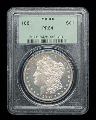 Proof 1881 Morgan silver dollar  924d5
