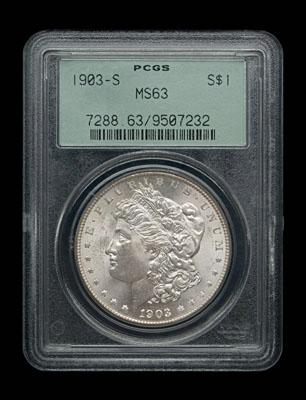 BU 1903-S Morgan silver dollar,