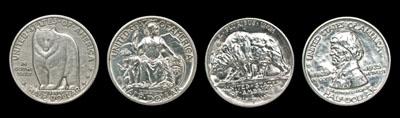 Four U.S. commemorative silver