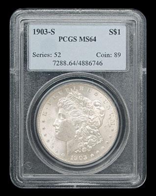 Choice BU 1903-S Morgan silver dollar,