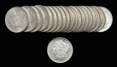 20 BU 1878-S Morgan silver dollars: