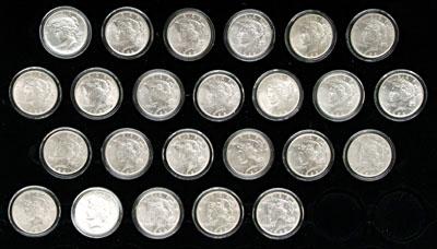 Complete set Peace silver dollars  924ea