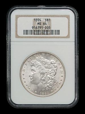 Choice BU 1894 Morgan silver dollar  924eb