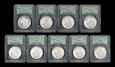 Carson City Morgan silver dollars  92502