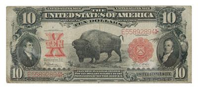 1901 ten-dollar Bison U.S. note,