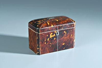 Tortoise tea caddy dome top borders 92950