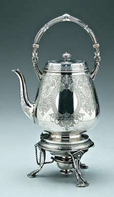 English silver hot water kettle  92955