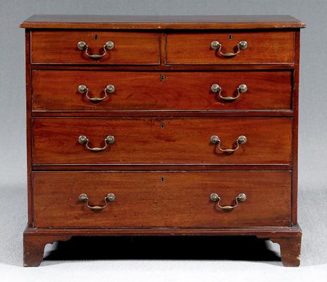 Georgian mahogany five drawer chest  9295e