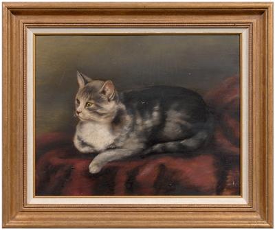 19th century portrait of a cat,