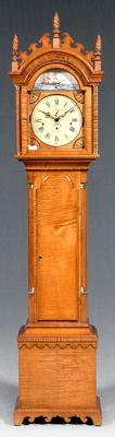 Chippendale style tiger maple clock  929a2