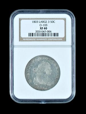 U.S. 1803 half dollar, NGC XF-40,