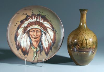 Two pieces Rick Wisecarver pottery: