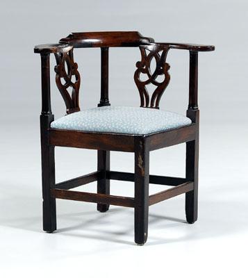 Chippendale mahogany corner chair  92a17