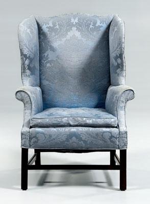 George III mahogany wing chair,