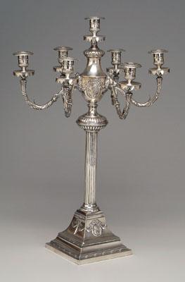 Seven cup silver plated candelabra  92a23