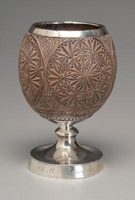 Georgian silver-mounted carved