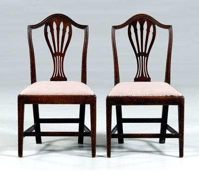 Pair Hepplewhite mahogany side 92a43