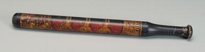 Fine paint-decorated rounders bat,