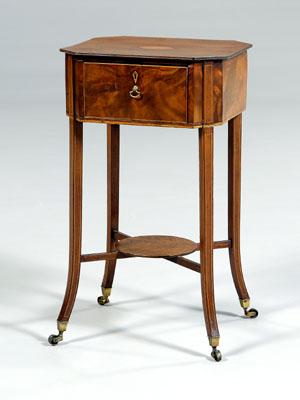 Hepplewhite inlaid work table,