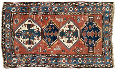 Kazak rug, four central medallions