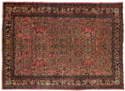 Malayer rug repeating floral designs 92a93