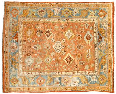 Oushak rug, rectangular central