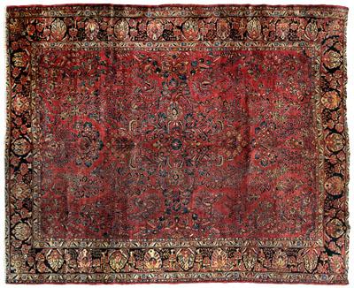 Room size Sarouk rug typical tree 92a98