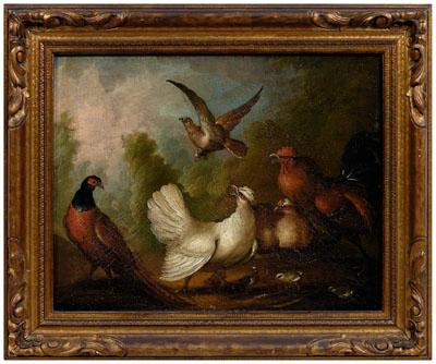 Anglo-Dutch School painting, rooster