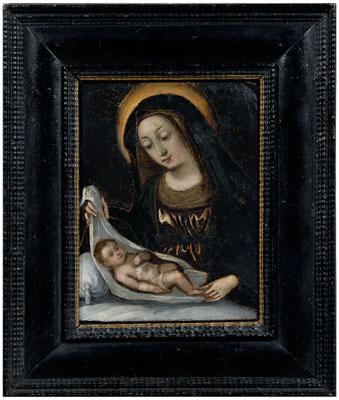 Devotional painting, Alpine frame, Madonna