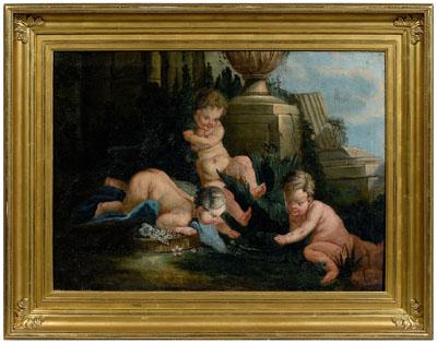 19th century painting three putti 92ab5