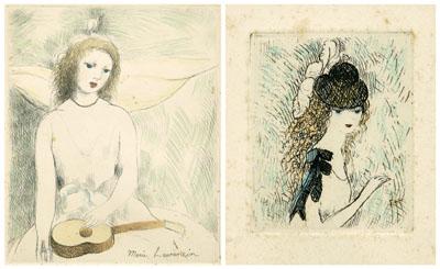 Two Marie Laurencin etchings French  92acb