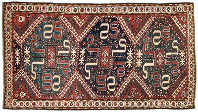 Kazak rug three large central 92af4