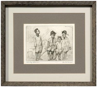 Knute Heldner etching (New Orleans,