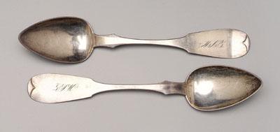 Pair Tennessee coin silver spoons: