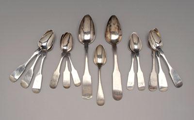 14 Maryland coin silver spoons: