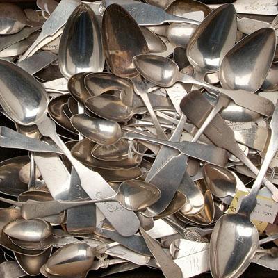 150 coin silver spoons various 92b48