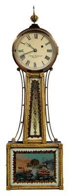 Federal style banjo clock, circular