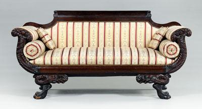 Classical carved mahogany sofa,
