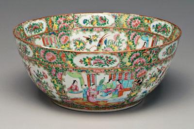 Chinese famille rose punch bowl,
