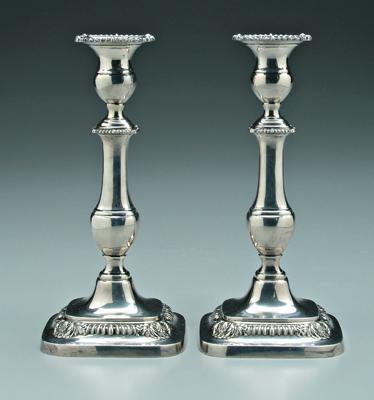 Pair sterling candlesticks: Lord