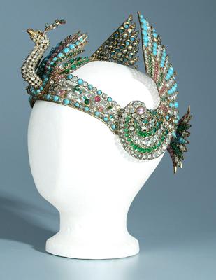Jeweled crown, shaped as bird with