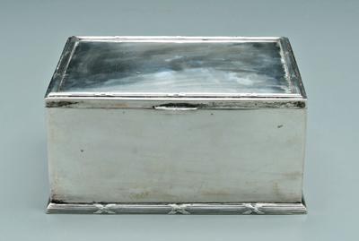 Continental silver box, rectangular