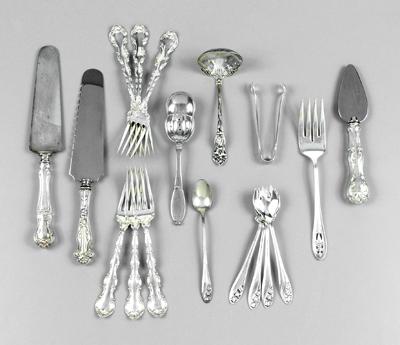 14 pieces assorted sterling flatware: