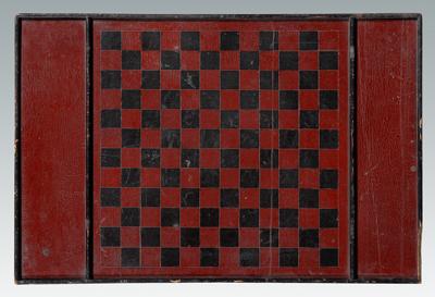 Red and black painted game board  92808