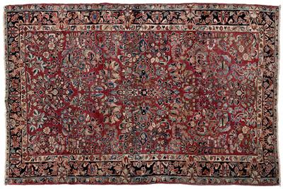 Sarouk rug repeating floral designs 92859