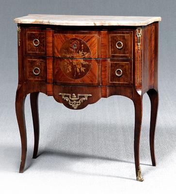 Louis XV style marble top commode  92879